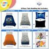 image:imageSesame Street Full Comforter Set  7 Piece Kids Bedding Includes Comforter Sheets amp Pillow Cover  Super Soft Microfiber Bed Set with Elmo Cookie Monster and Big BirdBlue  Blippi
