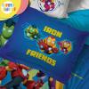 image:imageSesame Street Full Comforter Set  7 Piece Kids Bedding Includes Comforter Sheets amp Pillow Cover  Super Soft Microfiber Bed Set with Elmo Cookie Monster and Big BirdBlue  Iron Man  His Awesome Friends