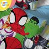image:imageSesame Street Full Comforter Set  7 Piece Kids Bedding Includes Comforter Sheets amp Pillow Cover  Super Soft Microfiber Bed Set with Elmo Cookie Monster and Big BirdMulti  Spidey  Friends