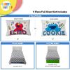 image:imageSunny Side Up Flutter Twin Sheet Set  3 Piece Kids Bedding Set Includes Pillow Cover  Super Soft Floral Microfiber SheetsIvory  Sesame Street