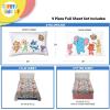 image:imageSunny Side Up Flutter Twin Sheet Set  3 Piece Kids Bedding Set Includes Pillow Cover  Super Soft Floral Microfiber SheetsMulti  Cocomelon
