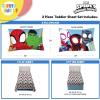 image:imageSunny Side Up Flutter Twin Sheet Set  3 Piece Kids Bedding Set Includes Pillow Cover  Super Soft Floral Microfiber SheetsMulti  Spidey  Friends
