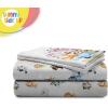 image:imageSunny Side Up Flutter Twin Sheet Set  3 Piece Kids Bedding Set Includes Pillow Cover  Super Soft Floral Microfiber SheetsWhite  Bluey