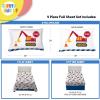 image:imageSunny Side Up Flutter Twin Sheet Set  3 Piece Kids Bedding Set Includes Pillow Cover  Super Soft Floral Microfiber SheetsWhite  Construction Zone