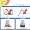 image:imageSunny Side Up Flutter Twin Sheet Set  3 Piece Kids Bedding Set Includes Pillow Cover  Super Soft Floral Microfiber SheetsWhite  Construction Zone