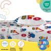 image:imageSunny Side Up Flutter Twin Sheet Set  3 Piece Kids Bedding Set Includes Pillow Cover  Super Soft Floral Microfiber SheetsWhite  Construction Zone