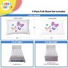 image:imageSunny Side Up Flutter Twin Sheet Set  3 Piece Kids Bedding Set Includes Pillow Cover  Super Soft Floral Microfiber SheetsWhite  Flutter