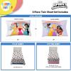 image:imageSunny Side Up Flutter Twin Sheet Set  3 Piece Kids Bedding Set Includes Pillow Cover  Super Soft Floral Microfiber SheetsWhite  Princess