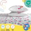 image:imageSunny Side Up Flutter Twin Sheet Set  3 Piece Kids Bedding Set Includes Pillow Cover  Super Soft Floral Microfiber SheetsWhite  Rainbow Unicorn