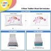image:imageSunny Side Up Flutter Twin Sheet Set  3 Piece Kids Bedding Set Includes Pillow Cover  Super Soft Floral Microfiber SheetsWhite  Rainbow Unicorn