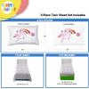 image:imageSunny Side Up Flutter Twin Sheet Set  3 Piece Kids Bedding Set Includes Pillow Cover  Super Soft Floral Microfiber SheetsWhite  Rainbow Unicorn