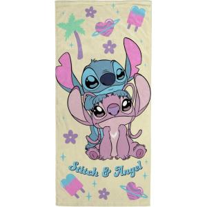 image:imageJay Franco Kids Beach Towel  100 Cotton Super Soft Absorbent Bath Towel 28 x 58 Inch Lightweight for Travel Official Licensed Product Blue  The MandalorianYellow  Lilo and Stitch