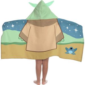 image:imageJay Franco Kids Hooded Towel  22 x 51 Super Soft Bath Wrap with 3D Hood Beach Pool amp Travel Official Licensed Product Multi  The Mandalorian Baby YodaMulti  the Mandalorian Baby Yoda