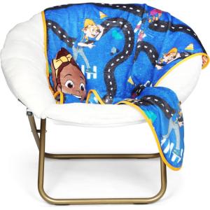 image:imageJay Franco Kids Nogginz Set  12 Inches Nogginz Pillow amp 40 x 50 Inches Cozy Plush Throw Blanket UltraSoft Character Nap Set for Travel Bedroom amp Couch Dcor Gray  The MandalorianBlue  Blippi Meekah