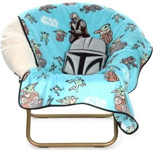 image:imageJay Franco Kids Nogginz Set  12 Inches Nogginz Pillow amp 40 x 50 Inches Cozy Plush Throw Blanket UltraSoft Character Nap Set for Travel Bedroom amp Couch Dcor Gray  The MandalorianGray  the Mandalorian
