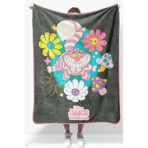 image:imageJay Franco Kids Plush Throw Blanket  Soft amp Cozy Fleece Throw for Bedroom amp Couch Dcor Official Licensed Product Blue  The Mandalorian 40x50  Travel BlanketGray  Alice in Wonderland