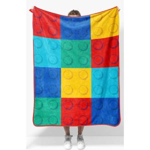 image:imageJay Franco Kids Plush Throw Blanket  Soft amp Cozy Fleece Throw for Bedroom amp Couch Dcor Official Licensed Product Blue  The Mandalorian 40x50  Travel BlanketMulti  Lego