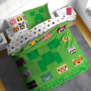 image:imageSesame Street Full Comforter Set  7 Piece Kids Bedding Includes Comforter Sheets amp Pillow Cover  Super Soft Microfiber Bed Set with Elmo Cookie Monster and Big BirdGreen  Minecraft