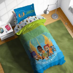 image:imageSesame Street Full Comforter Set  7 Piece Kids Bedding Includes Comforter Sheets amp Pillow Cover  Super Soft Microfiber Bed Set with Elmo Cookie Monster and Big BirdMulti  Young Jedi
