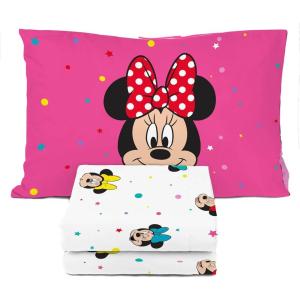 image:imageSunny Side Up Flutter Twin Sheet Set  3 Piece Kids Bedding Set Includes Pillow Cover  Super Soft Floral Microfiber SheetsWhite  Minnie Mouse