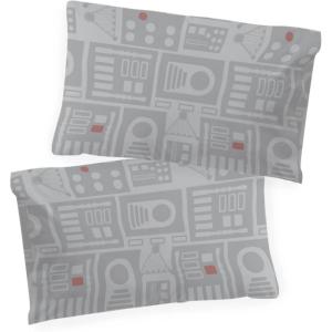 image:imageStar Wars Dark Side Darth Vader Tech 2 Pack Reversible Pillowcases  100 Organic Cotton Double Sided Pillow Cover  GOTS amp OekoTEX CertifiedGrey  Star Wars