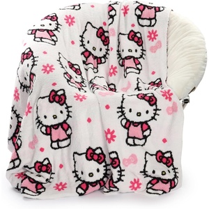 image:imageJay Franco Feather Knit Blanket  Soft amp Cozy Plush Throw for Bedroom amp Couch Dcor Official Licensed Product Pink  Hello Kitty 60x90  Large Blanket