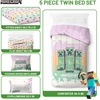 image:imageJay Franco Kids Comforter Set Includes Sheets and Pillow Covers  Soft and Cozy Bed Set for Stylish Room Decor Official Licensed Bedding Grey  Toy Story 7 Piece QueenPink  Minecraft 01
