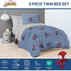 image:imageJay Franco Kids Comforter Set Includes Sheets and Pillow Covers  Soft and Cozy Bed Set for Stylish Room Decor Official Licensed Bedding Grey  Toy Story 7 Piece QueenBlue  Spiderman