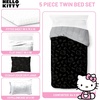 image:imageJay Franco Kids Comforter Set Includes Sheets and Pillow Covers  Soft and Cozy Bed Set for Stylish Room Decor Official Licensed Bedding Grey  Toy Story 7 Piece QueenBlack  Hello Kitty 01