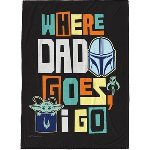 image:imageJay Franco Fathers Day Plush Throw Blanket  50x60 Ultra Soft Cozy Plush Fleece for Bed Couch Sofa Home Dcor Official Licensed Teal  Toy Story WoodyBlack  the Mandalorian