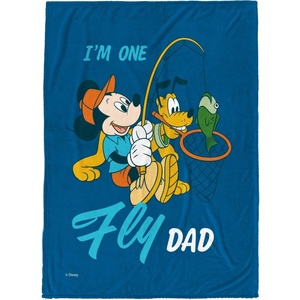 image:imageJay Franco Fathers Day Plush Throw Blanket  50x60 Ultra Soft Cozy Plush Fleece for Bed Couch Sofa Home Dcor Official Licensed Teal  Toy Story WoodyBlue  Mickey  Friends