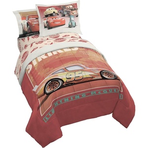 image:imageJay Franco Kids Comforter Set Includes Sheets and Pillow Covers  Soft and Cozy Bed Set for Stylish Room Decor Official Licensed Bedding Grey  Toy Story 7 Piece QueenRed  Cars