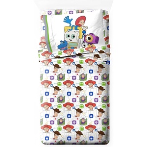 image:imageJay Franco Kids Sheet Set with Fitted Flat Sheets amp Pillow Cover  UltraSoft Bedding with Pillowcase for Room Decor Multi  Toy Story 4 Piece QueenMulti  Toy Story