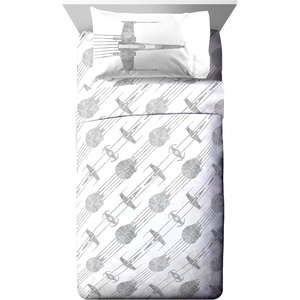 image:imageJay Franco Kids Sheet Set with Fitted Flat Sheets amp Pillow Cover  UltraSoft Bedding with Pillowcase for Room Decor Multi  Toy Story 4 Piece QueenWhite  Star Wars